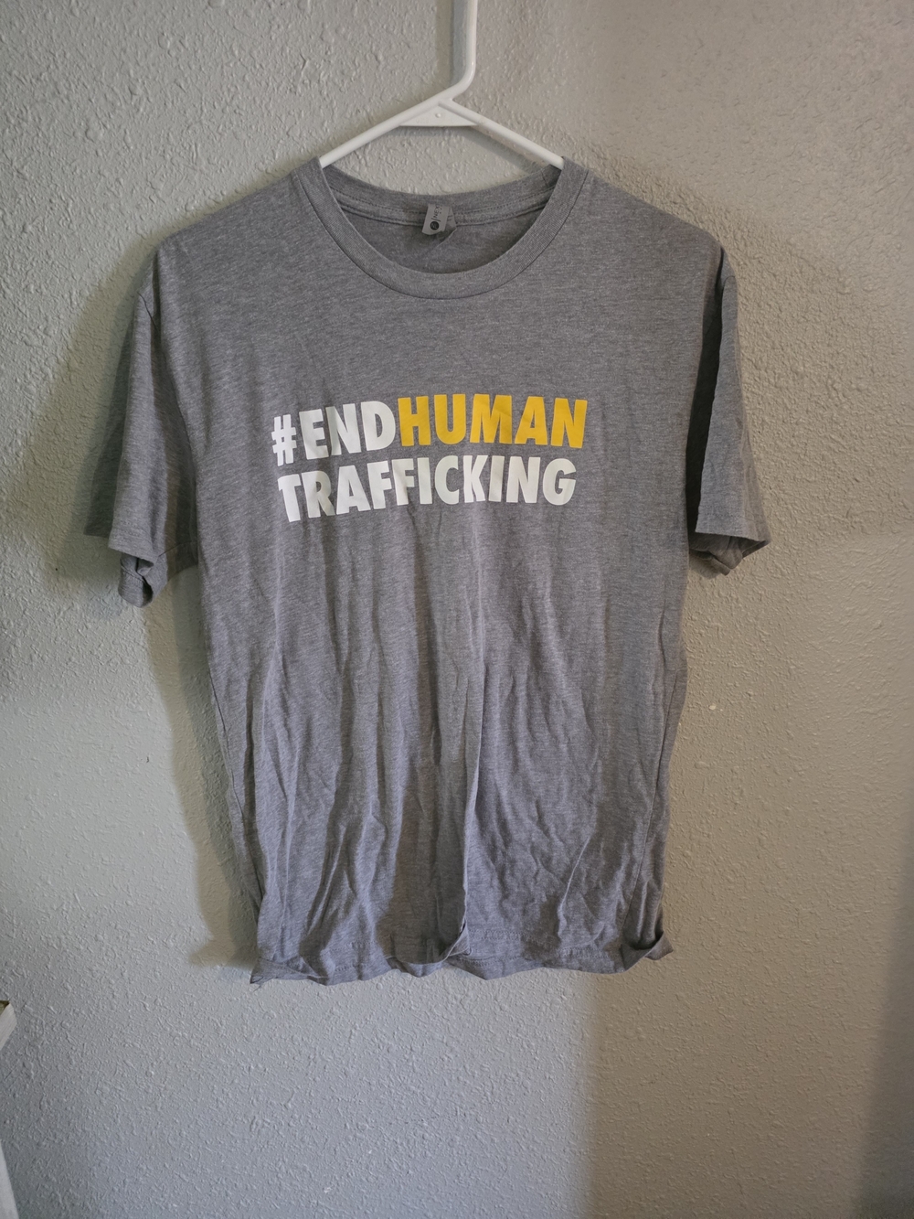 Gray "#END HUMAN TRAFFICKING" Graphic Tee